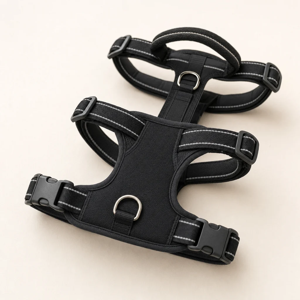 Front-Clip No-Pull Harness — Chest + back attachment